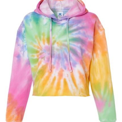 Women's Tie-Dyed Crop Hooded Sweatshirt