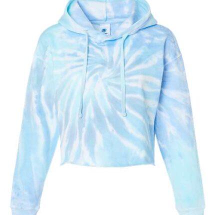 Women's Tie-Dyed Crop Hooded Sweatshirt