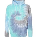 Unisex Tie-Dyed Cloud Inside-Out Fleece Hooded Sweatshirt