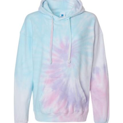 Unisex Tie-Dyed Cloud Inside-Out Fleece Hooded Sweatshirt