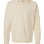 Unisex Garment-Dyed Polo Collar Sweatshirt