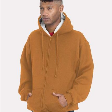 Unisex USA-Made Super Heavy Thermal Lined Full-Zip Hooded Sweatshirt
