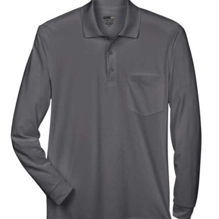 Men's Pinnacle Performance Long Sleeve Piqué Polo with Pocket