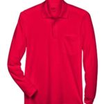 Men's Pinnacle Performance Long Sleeve Piqué Polo with Pocket