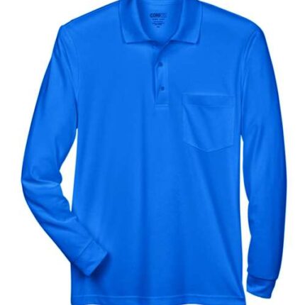 Men's Pinnacle Performance Long Sleeve Piqué Polo with Pocket