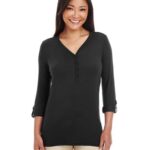 Women's Perfect Fit™ Y-Placket Convertible Sleeve Knit Top