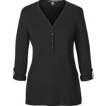 Women's Perfect Fit™ Y-Placket Convertible Sleeve Knit Top