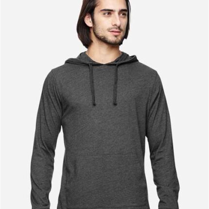 Unisex Eco Jersey Pullover Hooded Long Sleeve T-Shirt