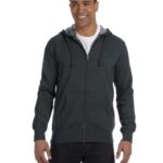 Unisex Heathered Full-Zip Hooded Sweatshirt