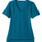 Women's CrownLux Performance® Plaited Rolled Sleeve Shirt