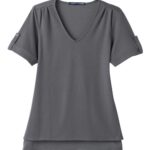 Women's CrownLux Performance® Plaited Rolled Sleeve Shirt