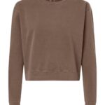 Women's Garment-Dyed Mid-Length Crewneck Sweatshirt