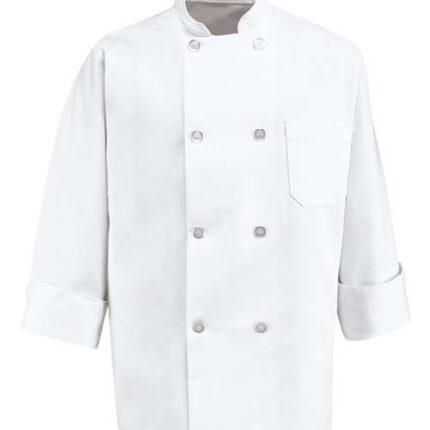 Eight Pearl Button Chef Coat