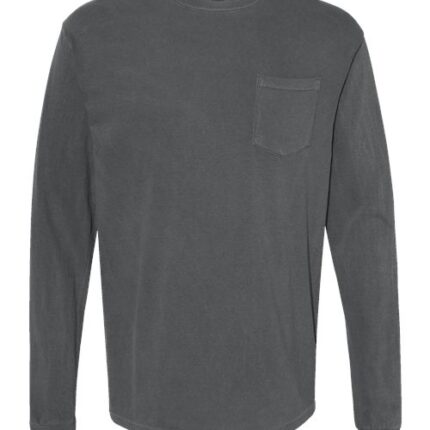 Unisex Garment-Dyed Heavyweight Long Sleeve Pocket T-Shirt