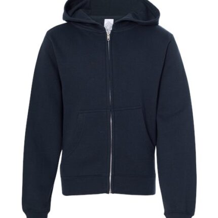 Youth Midweight Full-Zip Hooded Sweatshirt