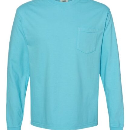 Unisex Garment-Dyed Heavyweight Long Sleeve Pocket T-Shirt