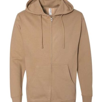Unisex Midweight Full-Zip Hooded Sweatshirt