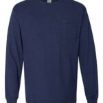 Unisex Garment-Dyed Long Sleeve T-Shirt With a Pocket