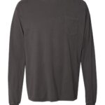 Unisex Garment-Dyed Long Sleeve T-Shirt With a Pocket