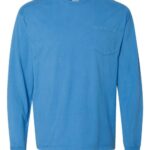 Unisex Garment-Dyed Long Sleeve T-Shirt With a Pocket
