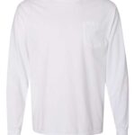 Unisex Garment-Dyed Long Sleeve T-Shirt With a Pocket