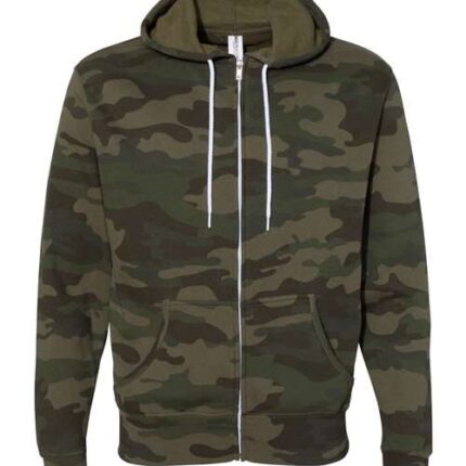 Unisex Lightweight Full-Zip Hooded Sweatshirt