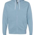Unisex Lightweight Full-Zip Hooded Sweatshirt