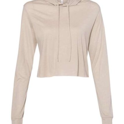 Women’s Triblend Crop Long Sleeve Hoodie Tee