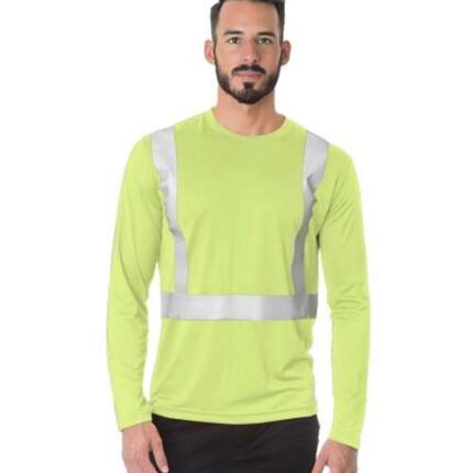 Men's USA-Made Hi-Visibility Long Sleeve Performance T-Shirt