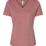 Women's Relaxed Heather CVC V-Neck Tee