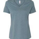 Women's Relaxed Heather CVC V-Neck Tee