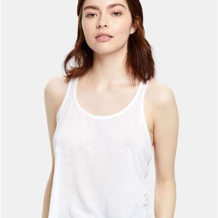 Women's Sheer Cropped Racer Tank Top