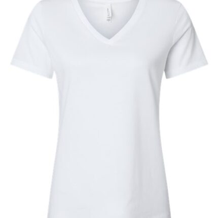 Women's Relaxed Heather CVC V-Neck Tee