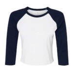 Women's Micro Rib Three-Quarter Raglan Sleeve Baby Tee
