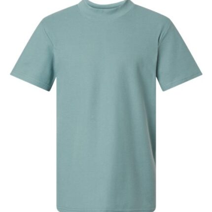 Unisex Pique Mock Neck Tee