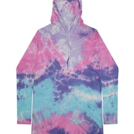 Unisex Tie-Dyed Hooded Long Sleeve T-Shirt