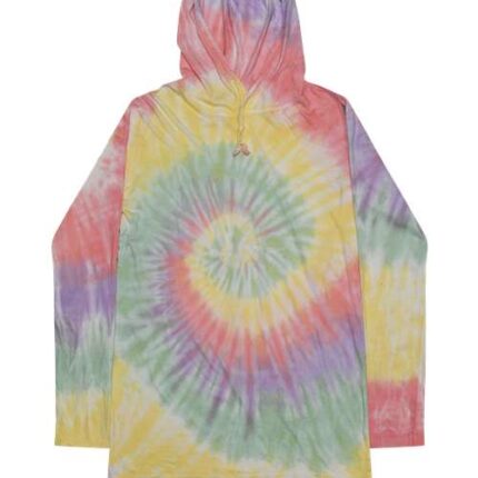 Unisex Tie-Dyed Hooded Long Sleeve T-Shirt