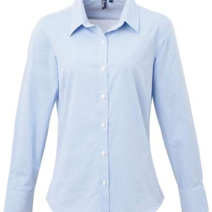 Women's Microcheck Gingham Cotton Shirt