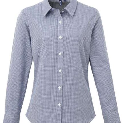 Women's Microcheck Gingham Cotton Shirt