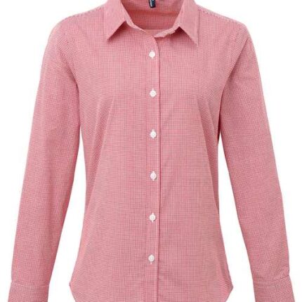 Women's Microcheck Gingham Cotton Shirt