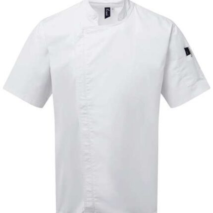 Unisex Zip-Close Short Sleeve Chef's Coat
