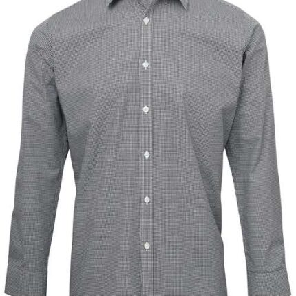 Men's Microcheck Gingham Cotton Shirt