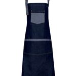 Domain Contrast Denim Bib Apron