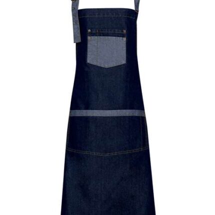 Domain Contrast Denim Bib Apron
