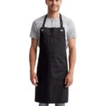Barley Contrast Stitch Recycled Bib Apron