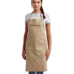 Barley Contrast Stitch Recycled Bib Apron