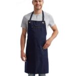 Barley Contrast Stitch Recycled Bib Apron