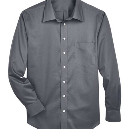 Men's Crown Collection® Solid Stretch Twill Woven Dress Shirt