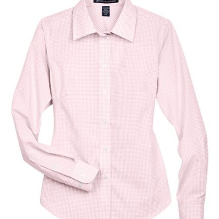 Women's Crown Collection® Gingham Check Woven Dress Shirt