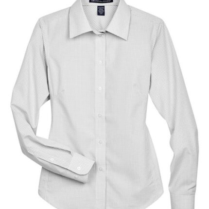 Women's Crown Collection® Gingham Check Woven Dress Shirt
